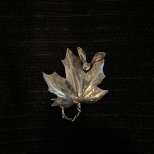 Sterling Silver Maple Leaf Brooch